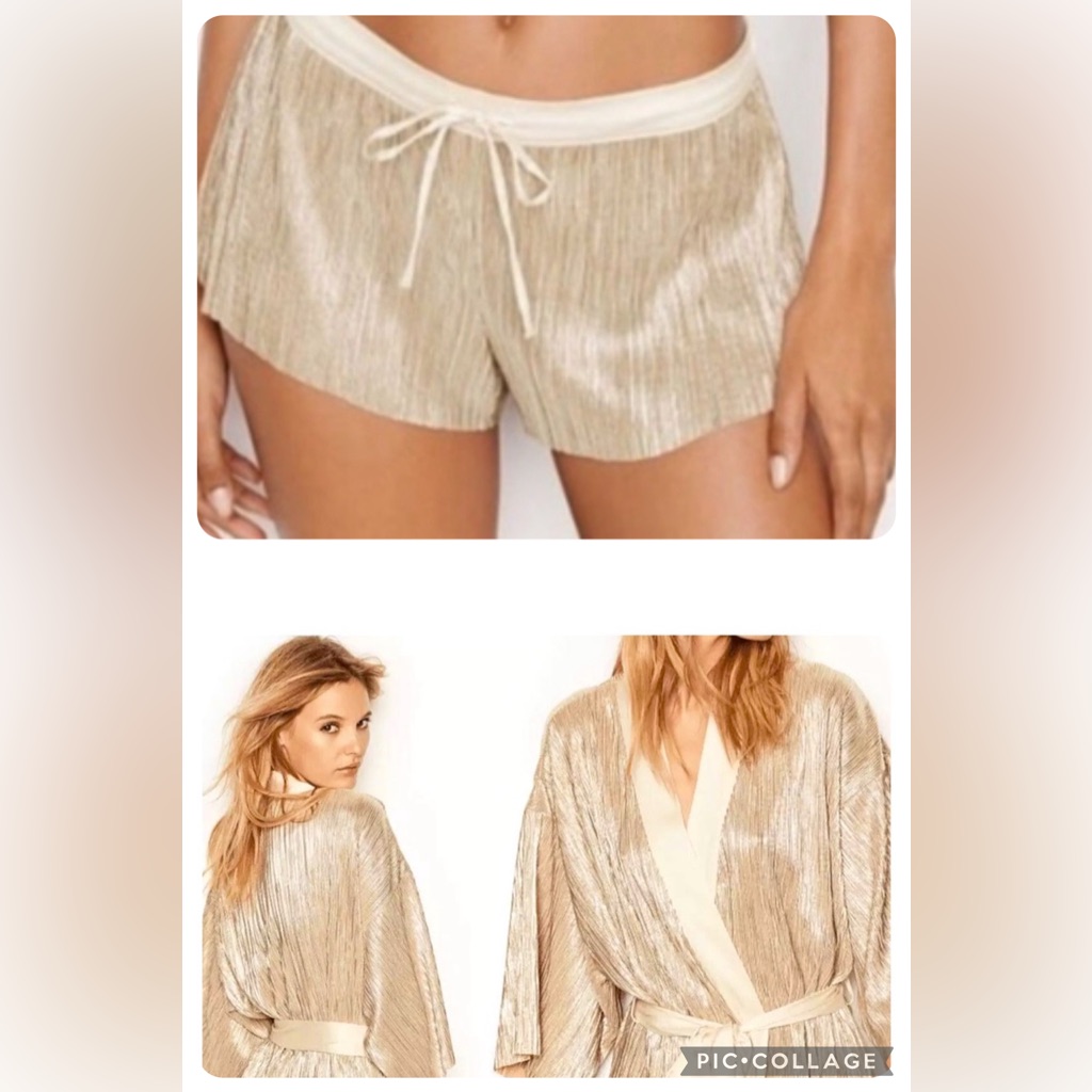 Nwt Victoria’s Secrets Set- Robe & Shorts